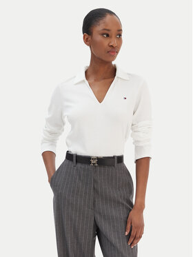 Tommy Hilfiger Tommy Hilfiger Bluză Modern Cody WW0WW47850 Alb Slim Fit