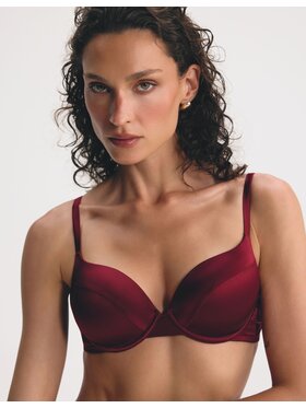 Esotiq Esotiq Biustonosz push-up 45975 Bordowy