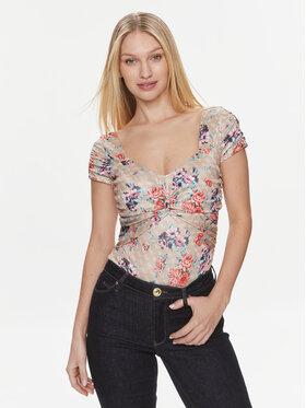 Guess Guess Body Ss Heart Nk Clara W4RP37 KBEM0 Kolorowy Slim Fit