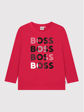 Boss Boss Bluzka J25M24 S Czerwony Slim Fit