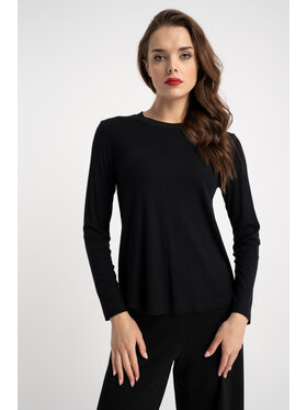 CLICK CLICK Bluzka 10-6962 Czarny Fitted Fit