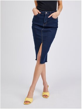 Orsay Orsay Spódnica jeansowa 710319550000__40 Granatowy Regular Fit