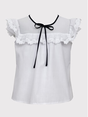 SLY SLY Bluzka 3S-105 Biały Classic Fit