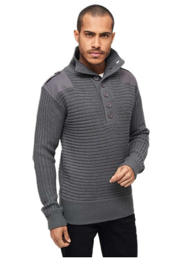Brandit Brandit Sweter 5027.5 Szary Regular Fit
