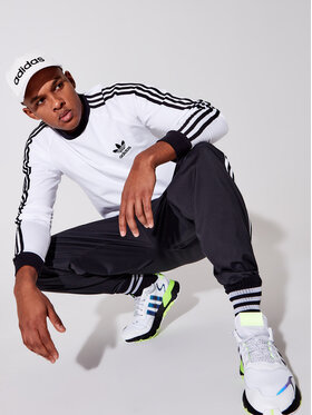 adidas adidas Тениска с дълъг ръкав adicolor Classics 3-Stripes GN3477 Бял Slim Fit