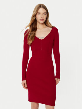 Guess Guess Φόρεμα υφασμάτινο W5RK07 Z2YJ2 Κόκκινο Regular Fit