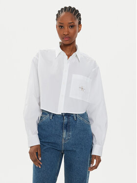 Calvin Klein Jeans Calvin Klein Jeans Košulja J20J222614 Bijela Cropped Fit