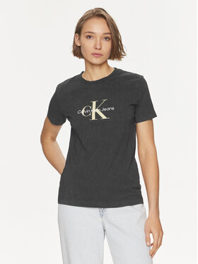 Calvin Klein Jeans Calvin Klein Jeans Marškinėliai Archival Monologo J20J223272 Juoda Regular Fit