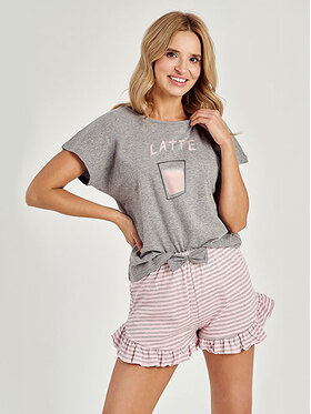 Taro Taro Piżama TA3126-01 Szary Basic Fit