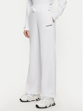 Tommy Hilfiger Tommy Hilfiger Долнище анцуг UW0UW05577 Бял Relaxed Fit