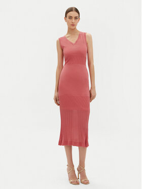 Fracomina Fracomina Každodenné šaty FJ25SD5003K54701 Koralová Regular Fit