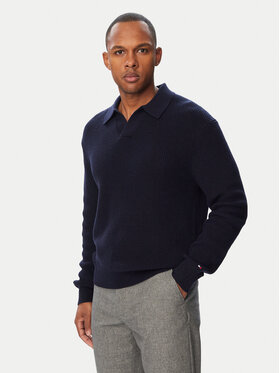 Tommy Hilfiger Tommy Hilfiger Pulover Fisherman MW0MW42804 Bleumarin Regular Fit
