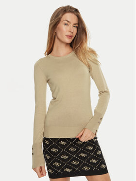 Guess Guess Sweter W2YR30 Z2V62 Beżowy Regular Fit