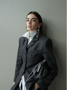 Weekend Max Mara Weekend Max Mara Klipsai Callas 2525756095650 Sidabrinė