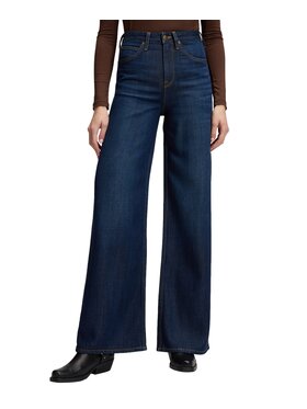 Lee Lee Jeansy 112385903 Granatowy Wide Leg