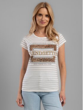 Perso Perso T-Shirt TCE91C0040F Szary Regular Fit