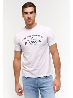 Mustang Mustang T-Shirt AUSTIN Biały Regular Fit