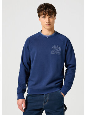 Wrangler Wrangler Bluza CASEY JONES SWEATSHIRT Niebieski Loose Fit