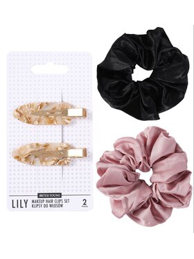 Sister Young Sister Young Klipsy do włosów do makijażu LILY oraz gumki scrunchie LILU Akcesoria do włosów