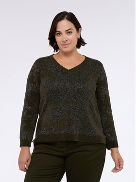 Fiorella Rubino Fiorella Rubino Sweter M008L008256N0Z5 Zielony Regular Fit