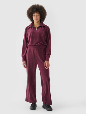 4F 4F Spodnie dresowe 4FRAW24TTROF1352-60S Czerwony Oversize