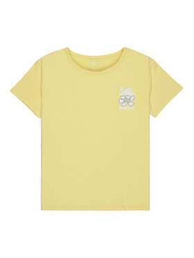 Roxy Roxy T-krekls Lily ERGZT04139 Dzeltens Regular Fit