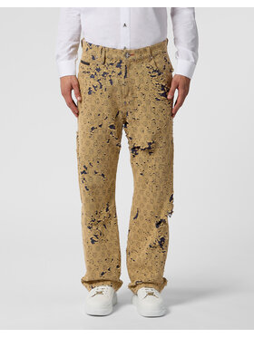 PHILIPP PLEIN PHILIPP PLEIN Jeansy 28997 Béžová Loose Fit