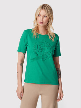 Tommy Hilfiger Tommy Hilfiger T-Shirt ICONS WW0WW32988 Zielony Regular Fit