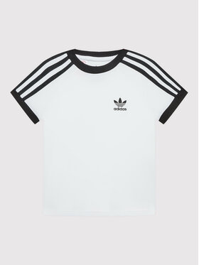 adidas adidas T-Shirt acidolor 3 Stripes HK0265 Biały Relaxed Fit