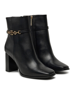 Tommy Hilfiger Čizme Th Chain High Heel Bootie FW0FW08241 Crna