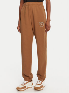 PINKO PINKO Donji dio trenerke Plumcake 104790 A2RO Smeđa Regular Fit