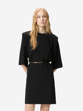 PINKO PINKO Sukienka ALLIE ABITO JERSEY CREPE PESAN Czarny Regular Fit
