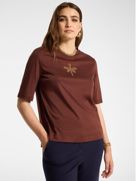 Elena Mirò Elena Mirò T-Shirt G053Z000704N022 Brązowy Boxy Fit