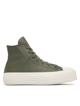 Converse Converse Trampki Chuck Taylor All Star Lift Platform Leather A07131C Zielony