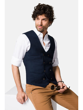 Lancerto Lancerto Kamizelka Sapri KA131123000004 Granatowy Slim Fit