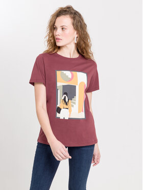 Cross Jeans Cross Jeans T-Shirt 55920-103 Brązowy Regular Fit