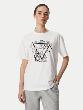 Guess Guess T-Shirt V6YI13 K4301 Bílá Regular Fit