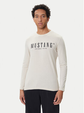 Mustang Mustang Longsleeve Asheville 1016873 Kremowy Regular Fit