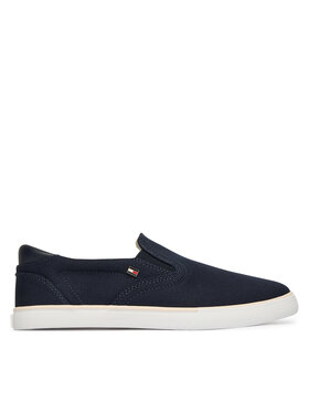 Tommy Hilfiger Tommy Hilfiger Sneakers aus Stoff Th Low Profile Slip On FW0FW09103 Dunkelblau