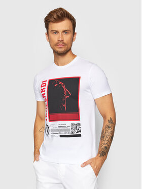 Trussardi Trussardi T-Shirt Print 52T00512 Biały Regular Fit