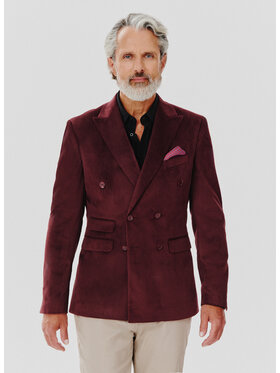 Pako Lorente Pako Lorente Marynarka P24WF-3X-020 Bordowy Slim Fit