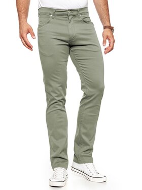 Wrangler Wrangler Spodnie materiałowe GREENSBORO Zielony Straight Fit