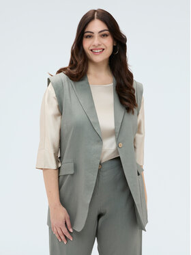 Fiorella Rubino Fiorella Rubino Gilet L001L000075N035 Verde Regular Fit