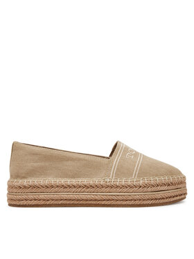 Tommy Hilfiger Tommy Hilfiger Espadryle Denim Platform Espadrille FW0FW08543 Beżowy
