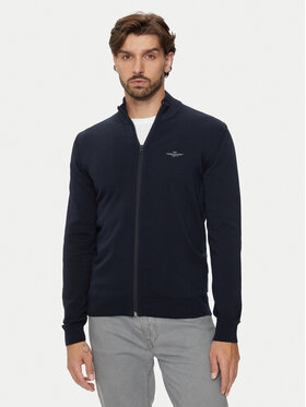 Aeronautica Militare Aeronautica Militare Sweter 242MA1510L506 Granatowy Slim Fit