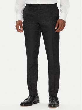 KARL LAGERFELD KARL LAGERFELD Bavlnené nohavice 255002 553038 Čierna Slim Fit