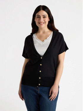 Fiorella Rubino Fiorella Rubino Cardigan M536L007906N033 Nero Baggy Fit