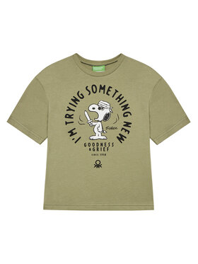 United Colors Of Benetton United Colors Of Benetton T-shirt 3X1SC10NI Verde Regular Fit