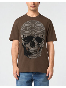 PHILIPP PLEIN PHILIPP PLEIN T-Shirt 31298 Brązowy Regular Fit