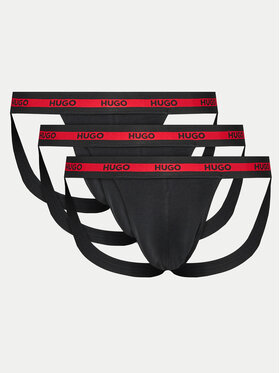 HUGO Hugo Komplet 3 par slipów Jock Strap 50517882 Czarny